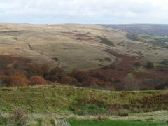 
View of the railway from Graig Wen, October 2009