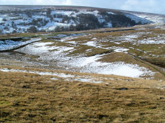 
Embankment near halfway point to Varteg Hill Colliery Top Pits, October 2010