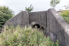 
Culvert under the Brynmawr Road near Garn-yr-erw, probably from the opencast workings, August 2017