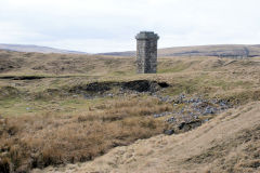 Hill Pit chimney and cottages, Blaenavon, March 2010