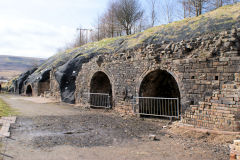 Blaenavon Ironworks upper calcinating kilns, March 2010