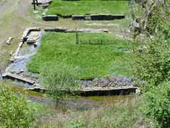 Blaenavon Ironworks site of the casting sheds, May 2012