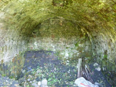 Blaenavon Ironworks lower calcinating kilns interior, May 2012