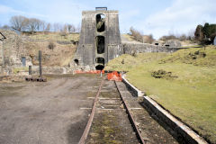 Blaenavon Ironworks railway to balance tower, March 2010