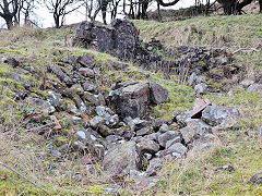 Ruins at Meadow Vein Level, possibly a small-holding, Blaenavon, January 2025
