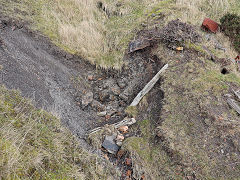 Workings at Meadow Vein Level, Blaenavon, January 2025