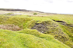 
Northern tramroad looking towards New Pit at the site of a possible culvert, May 2014