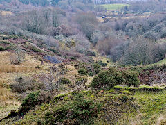 Pwlldu tunnel approach from Meadow Vein Level, January 2025