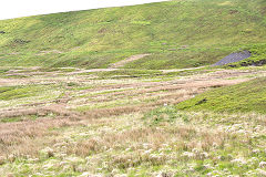 
Marquess Red Ash Colliery tramway from Milfraen Colliery, Blaenavon, May 2014