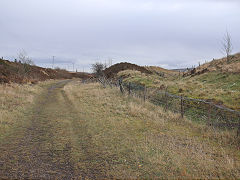 
Milfraen Colliery railway junction with the LNWR Blaenavon to Brynmawr railway, November 2021