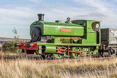 Blaenavon Ironworks 'Nora No 5' newly repainted at Big Pit, built by Andrew Barclay, No 1680 in 1920, November 2016