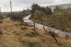 
Trackbed of the LNWR Blaenavon to Brynmawr line looking to Waunavon Station, November 2019