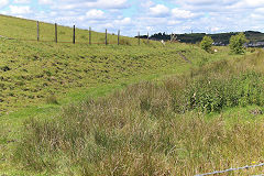 
A shadow of the trackbed of the LNWR Blaenavon to Brynmawr line nearing Brynmawr, July 2020