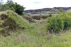 
The trackbed of the branch from the LNWR to the Llammarch collieries sidings, Waunavon, July 2020