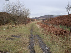 
LNWR trackbed between the Whistle Inn and Waunavon, November 2021