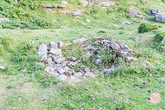 
Blorenge Tramroad right-hand quarry, foundations of small building or hut, July 2016