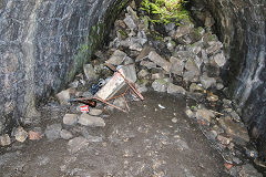 
The Northern section of the tramroad tunnel, Garnddyrys Forge, October 2017