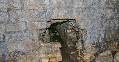 
The side tunnel to the furnaces from the Northern tramroad tunnel, Garnddyrys Forge, October 2017