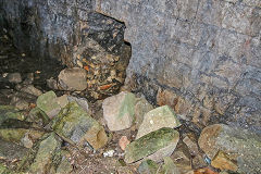 
The side tunnel to the furnaces from the Northern tramroad tunnel, Garnddyrys Forge, October 2017