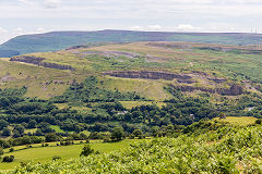 
Gilwern Hill and Clydach Quarries from Llanelly Hill,  July 2014