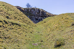 
Pwlldu small quarry and tramroad, April 2015