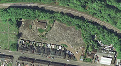 
The site of Cwm-byr Colliery, Google Earth 2001