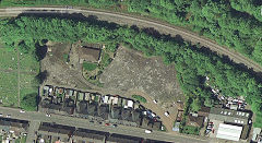 
The site of Cwm-byr Colliery, Google Earth 2001