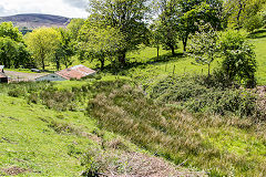 
The Northern levels and Old Mill brickyard, small reservoir or pond, Darren Valley, May 2015