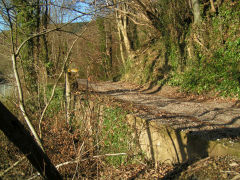 
Darren Quarry loading bank beside stone tunnel, December 2008