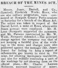 
Darren Level prosecution, mis-named 'Darrell', 17 January 1898