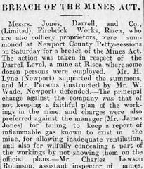 
Darren Level prosecution, mis-named 'Darrell', 17 January 1898