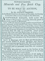 
12 October 1822 auction advertisement, © Photo courtesy of National Library of Wales