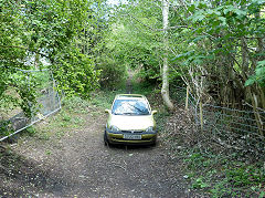 
Archdeacon Coxe's tramroad, Looking up to the canal, Risca, May 2012