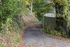 
Alternative access to Blackvein Colliery, Looking up to the canal, Risca, October 2015