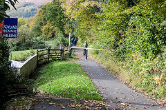 
Alternative access to Blackvein Colliery, Looking down from the canal, Risca, October 2015