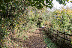 
Alternative access to Blackvein Colliery, Looking up from the railway, Risca, October 2015