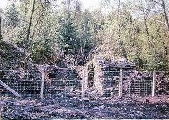 
Blackvein Colliery engine house at the time of the building of Risca bypass, c1983, © Photo courtesy of Jim Coomer