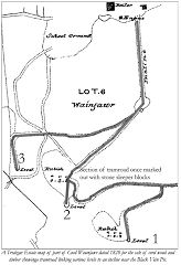 
The Waunfawr Tramroad in 1828 on a Tredegar Estates map