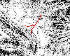 
The map of 1813 showing the route of Archdeacon Coxe's incline