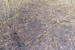 
The manhole covering the shafts, Risca Blackvein Colliery, April 2016