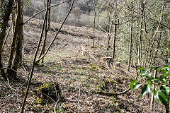 
Waun-fawr Tramroad at the junction, Risca Blackvein, April 2016