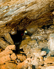 
Interior of Waun-fawr Level, Risca Blackvein, c1986, © Photo courtesy of Dave Bryant