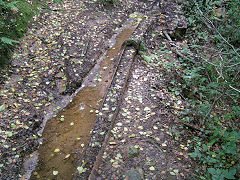 
Pipework running from well, Risca Blackvein, August 2008