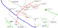 Tredegar Estates map of Cwmbyr Colliery, Crosskeys, 1834