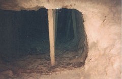 
Danygraig leadmine, Risca, water-filled shaft, 1986