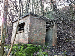 Ochrwyth Quarry, Quarry building, possibly the magazine, December 2013