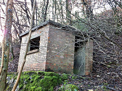 
Ochrwyth Quarry, Quarry building, possibly the magazine, December 2013