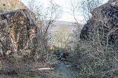 
Ochrwyth Quarry, the exit from the quarry, December 2017