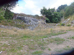 Mynyddislwyn Quarry tips, August 2022