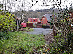 Cwm Dows Colliery tramroad, the site of the coke ovens, Newbridge, November 2020